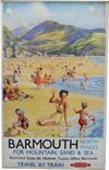 BR Poster, "Barmouth North Wales - For Mountain, Sand and Sea", by Harry Riley, D/R size. Typical