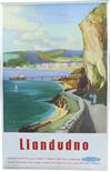 BR Poster, "Llandudno", by Claude Buckle, D/R size. Depicts a couple walking along the cliff path