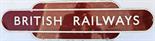 BR(M) Totem Sign `BRITISH RAILWAYS, flangeless measuring 32" x 8". A very uncommon sign, some