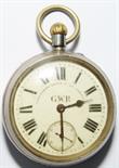 GWR Pocket Watch manufactured by the Lancashire Watch Company Ltd Prescott. Rear case engraved `