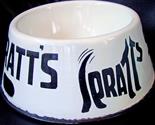 Spratts enamel Dog Bowl, blue on white. Small area of restoration, a scarce item.