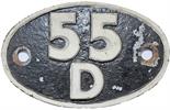 Shedplate 55D, Royston until September 1971. Face restored