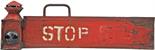 Loco STOP Lamp Board ex Hornsey MPD, recovered in 1964/64 era. A  unusual STOP sign with bracket