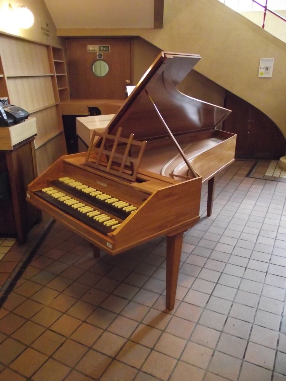 John Feldberg A double manual harpsichord with hand stops, in a paldeo