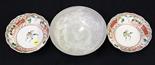 (lot of 3) Two Japanese Imari bowls, of foliate rim, with kirin in the center on white ground,