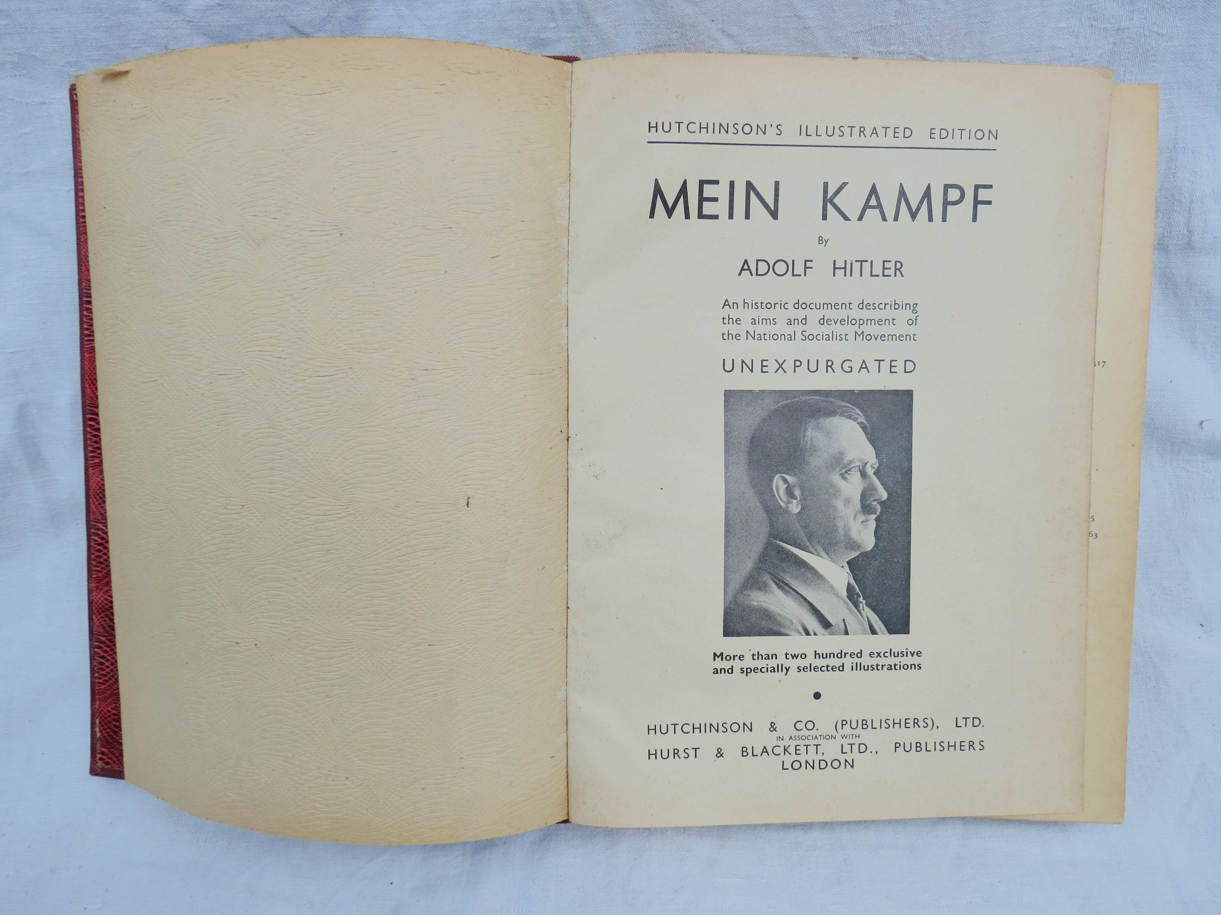 Adolf Hitler. 'Mein Kampf', illustrated English edition, London 1939 in