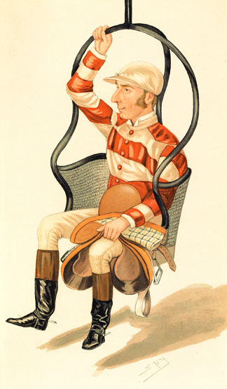 A group of eight original Vanity Fair prints of jockeys, variously by “Spy” and “Lib”, subjects