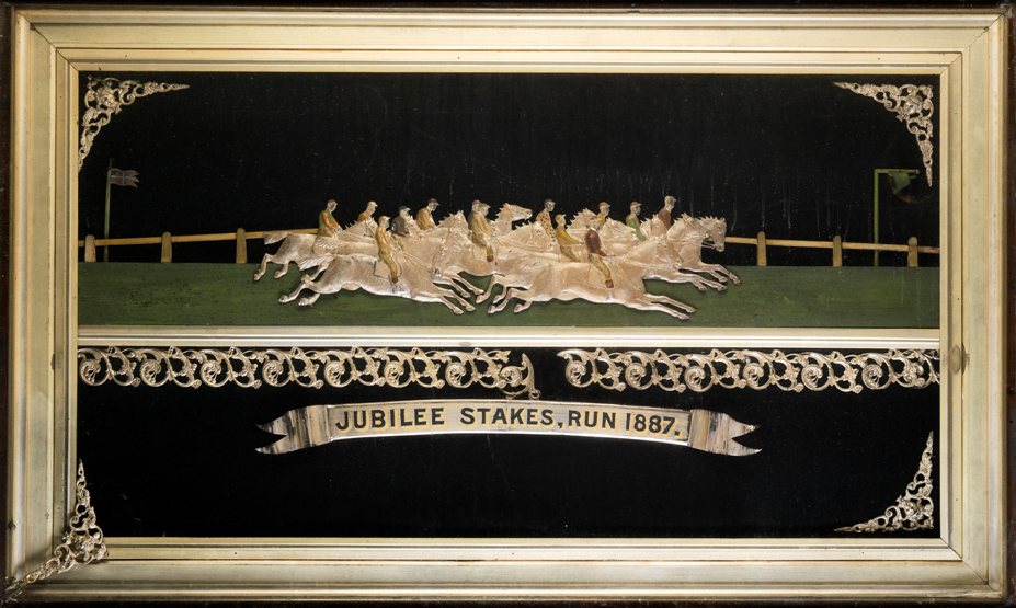 A fine metalwork & woodwork relief picture commemorating the first running of the Jubilee Stakes