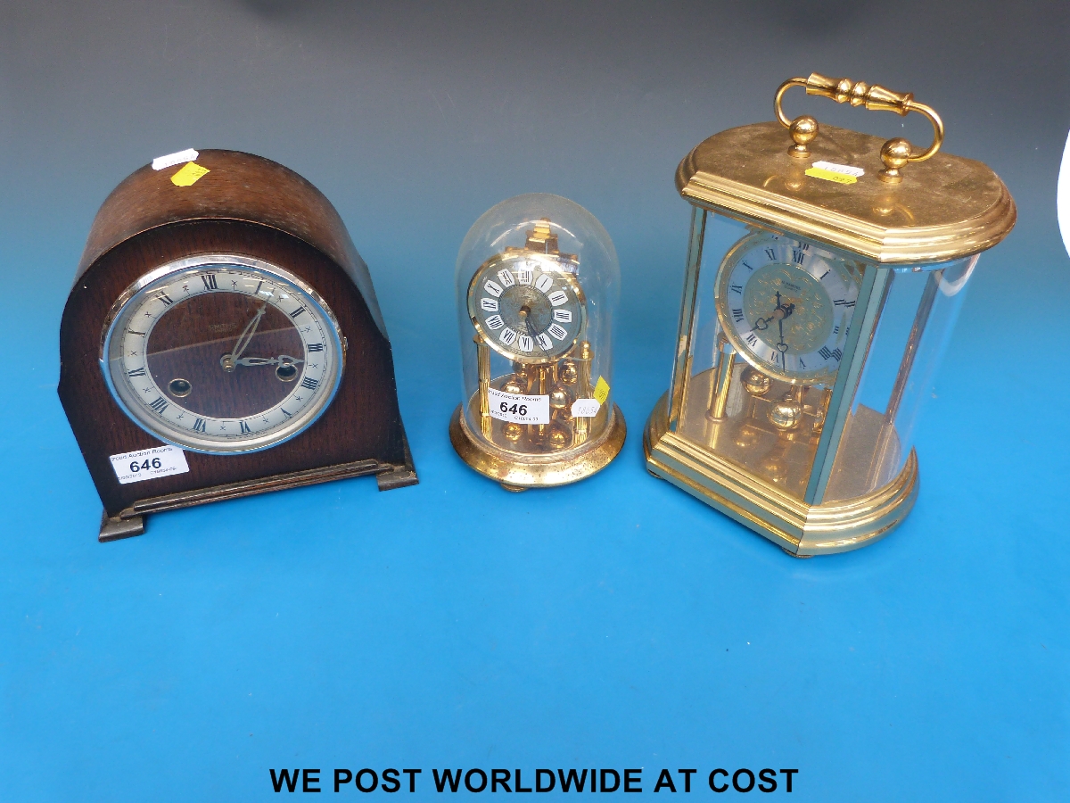 H.Samuel clock, anniversary clock and a mantle clock