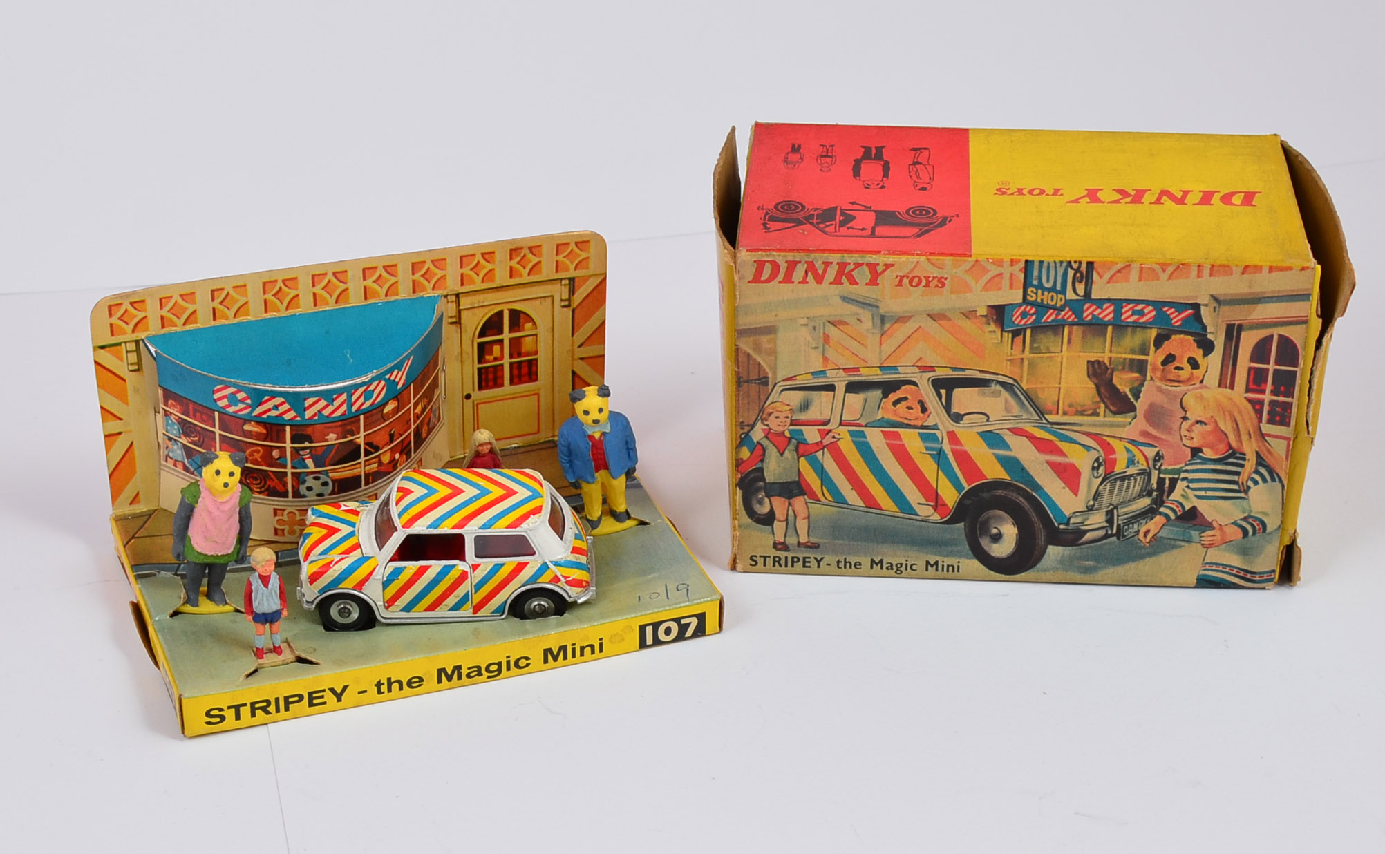 NO CAR Stripy full set of stickers Dinky Toys 107 Magic Mini Minor