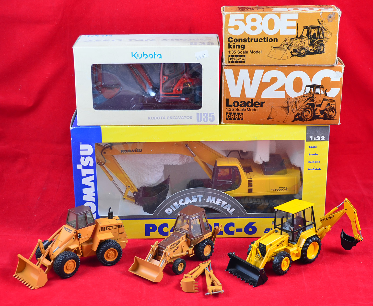 case construction diecast toys