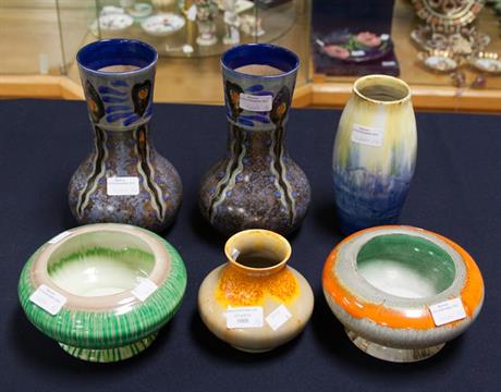 Two Shelley Bowls Harmony Ware With An Empire Ware Vase And