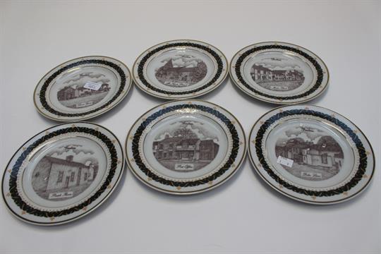 Six Limited Edition Plates With Scenes Of Findern Village