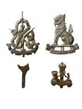 Selection of Indian and African Badges including cast white metal 6th Duke of Connaught`s Own