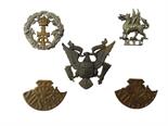 Small Selection of Various Badges consisting silvered, gilt and enamel Cheshire Reg Officer`s cap