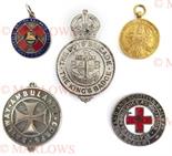 Small Selection of Badges Including Railway Interest consisting white metal and enamel London