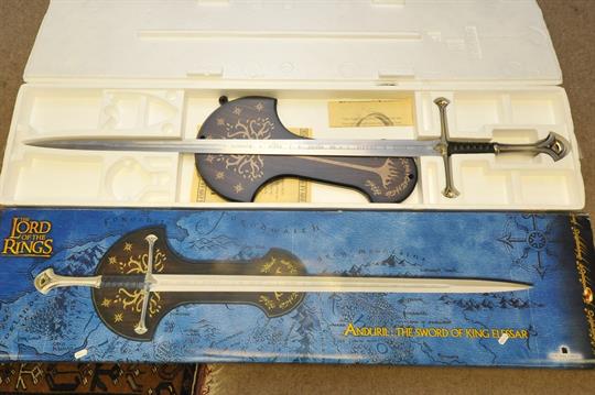 A Boxed United Cutlery Lord Of The Rings Replica Of Anduril Sword Of King Elessar