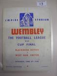 1940 War Cup Final Football Programme: Blackburn Rovers v West Ham is in very good condition and has