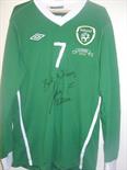 Ireland 2010 Match Worn Football Shirt: Worn by Liam Lawrence v Norway in 2010 with match details to