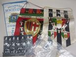 Italian Football Pennants Juventus + AC Milan: Collected by Journalist. One states Juventus 60/61