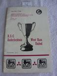 1976 ECWC Final Football Programme: Anderlecht v West Ham played at the Heysel Stadium. Good
