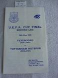 1974 Uefa Cup Final 4S Version Football Programme: Feyenoord v Tottenham a 4 page version issued