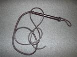 A plaited leather elephant whip 420cm (l)