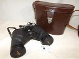 A pair of Hilkinson binoculars 8 x 40 wide angled field 9 degrees, with leather case £20- £30