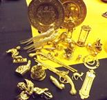 A good collection of ornamental brass ware