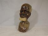 An African carved hard stone bust, 20cm (h) - Est £30 - £50