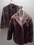 TWO LADIES VINTAGE MUSQUASH FUR JACKETS, both fully lined, hook fastening and front pockets, the