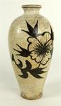 Chinese Han Dynasty Meiping Cizhou Ware Flower Vase. Unsigned. Extensive Crazing. Measures 7 Inches