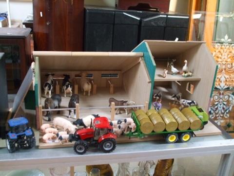 farm tractor toy with animals