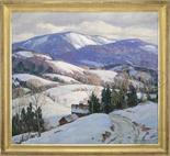 LEO B. BLAKE (American, 1887-1976) "UP IN THE HILLS"Oil on canvas Housed in a Guido 22/23 karat gold