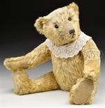 EARLY AND ENDEARING BING BEAR WITH MARK. This circa 1910 Bing bear is made from lovely long blond