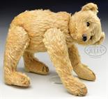 ASTONISHINGLY RARE AND HISTORICALLY IMPORTANT ORIGINAL STEIFF ROD BEAR WITH ELEPHANT BUTTON. Where