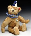 REMARKABLE AND COMPLETE BROWN TIPPED STEIFF TEDDY CLOWN BEAR. A fantastic example of one of the