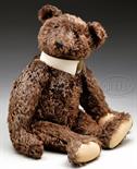 LARGE AND IMPRESSIVE STEIFF BROWN MOHAIR BEAR WITH BUTTON. This circa late 1920s big brown bruin is