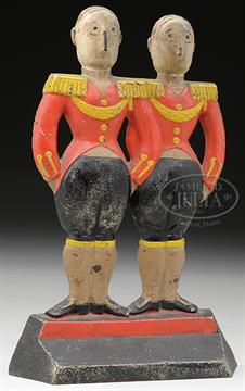 Rare Large Footmen Doorstop Circa 1920 Hubley Foundry Lancaster
