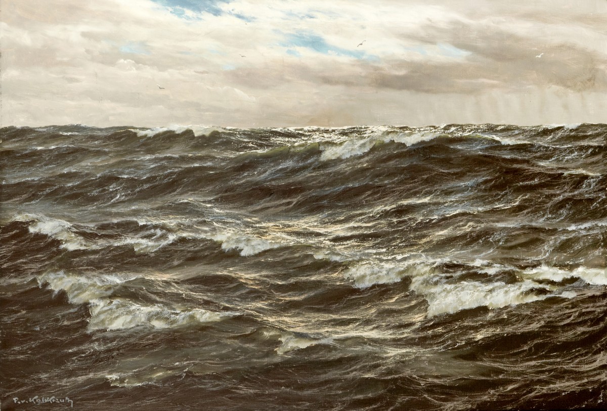PAUL VON KALCKREUTH (GERMAN, 20THCENTURY), Seascape, Oil on canvas