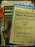 England, a collection of 46 International programmes, from 1946 onwards, but mainly 1960`s, the