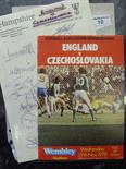 1978 England v Czechoslovakia, two A4 sheets with the autographs of both teams, upon notepaper