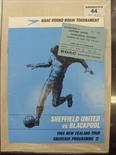 1965 In New Zealand, Blackpool v Sheffield Utd, a rare programme and ticket from the game played