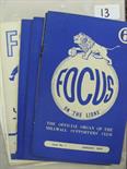 Millwall, a collection of 9 issues of `Focus on The Lions`, the Official Organ of Millwall