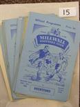 1954/55 Millwall, a collection of 30 home programmes, in various condition, including Blue v Red