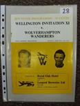 1972 Wellington Invitation XI v Wolverhampton Wanderers, a programme from the Friendly game played