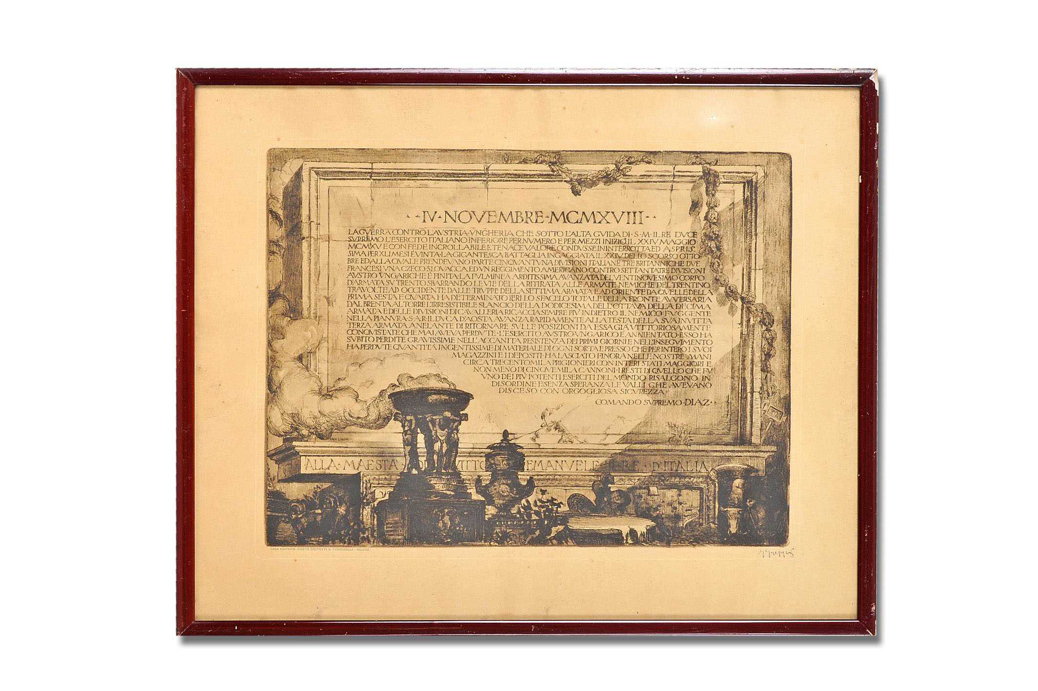 BOLLETTINO DELLA VITTORIA ITALIANA 4 NOVEMBRE 1918 PROCLAMA DEL GENERALE ARMANDO DIAZ Italia, R BOLLETTINO DELLA VITTORIA ITALIANA 4 NOVEMBRE 1918 PROCLAMA DEL GENERALE ARMANDO DIAZ Italia, R