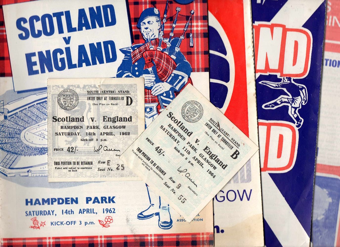 England / Scotland Football Programmes & Tickets A programme and ticket for Scotland v England 1 England / Scotland Football Programmes & Tickets A programme and ticket for Scotland v England 1