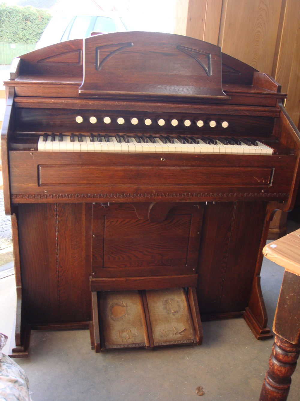 A pedal organ by Estey Organ Co., Brattleboro, Ut., USA, retailed by
