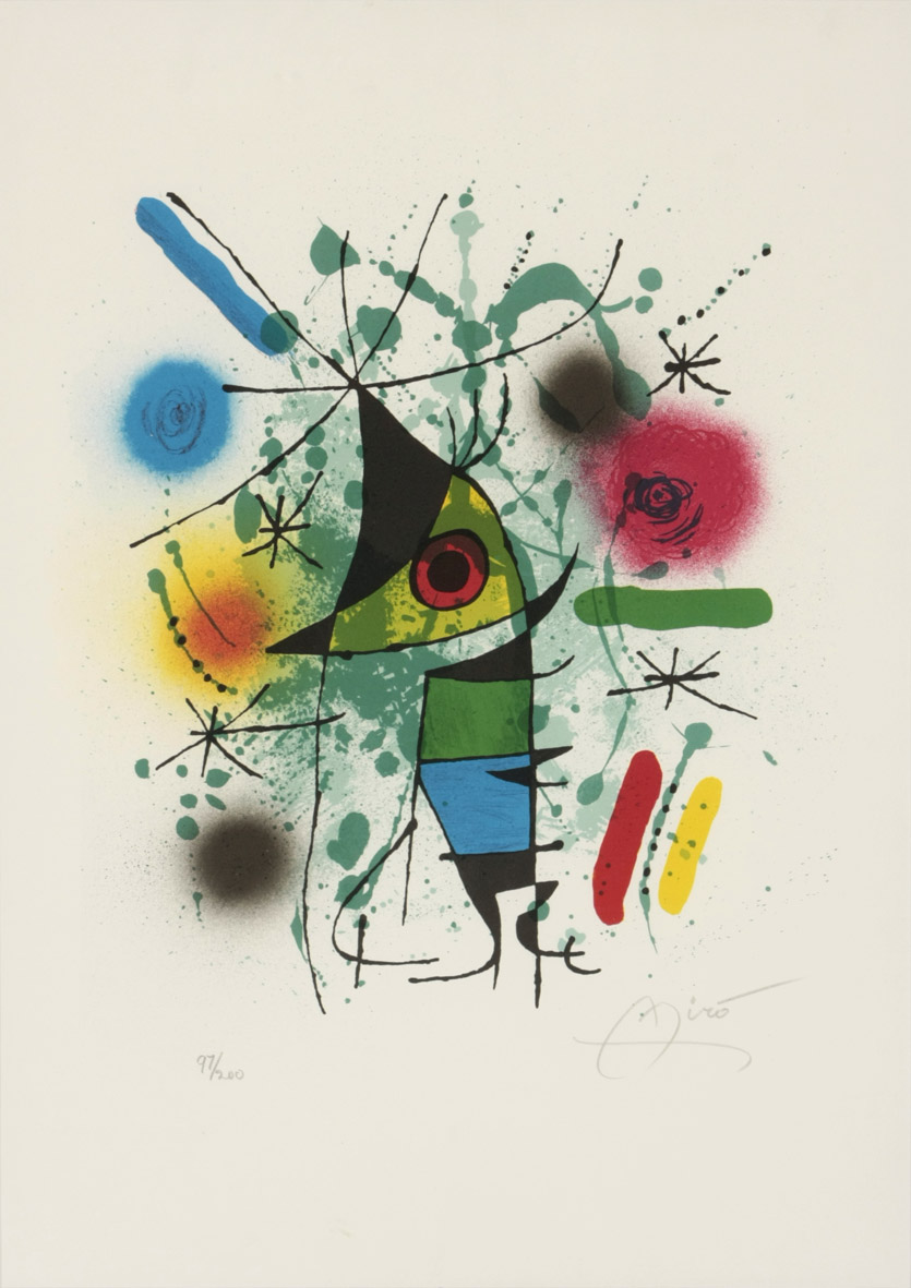 Joan Miro Signed Les Essencies De La Terra Per Miro Large Portfolio Book 16x21 Joan Miro Signed Les Essencies De La Terra Per Miro Large Portfolio Book 16x21